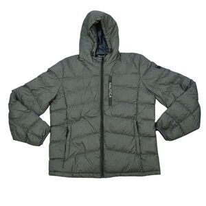 Nautica Men's Quilted Puffer Jacket Water Resistant Size Large 16% Down